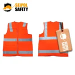 CHALECO DRILL CON CINTA REFLECTIVA EN H