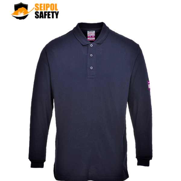POLO MANGA LARGA RESISTENTE A LA LLAMA, ANTIESTATICO PORTWEST FR10