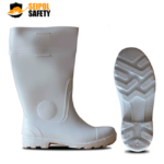 BOTA DE PVC BLANCO C/PUNTA DE ACERO SEGUSA