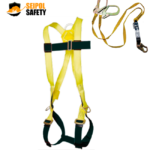 ARNÉS DE 3 ANILLOS CON LINEA DE VIDA 2 COLAS STEELPRO