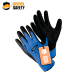 GUANTE SEGPRO TEJIDO NYLON AZUL PALMA LATEX