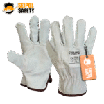 GUANTE STEELPRO BADANA DRIVER BLANCO