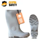 BOTA DE PVC SEGUSA BLANCO S/PUNTA DE ACERO
