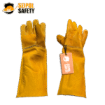 GUANTE DE CUERO LARGO REFORZADO CON FORRO POLAR INTERNO