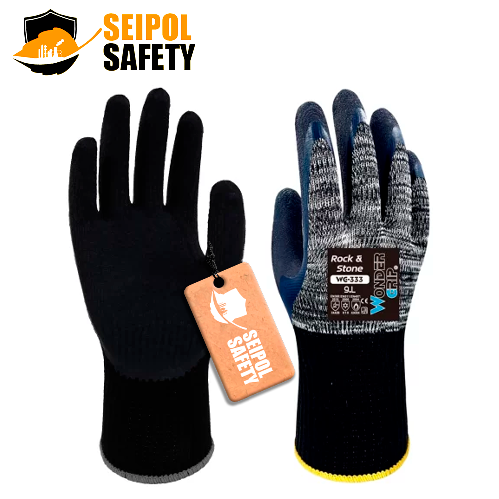 thumbnail image 2 of 12 X Wonder Grip WG-333 ROCK & STONE Latex Coated Gloves – Lightweight Dexterity Work Gloves (Multiple Sizes) 2 of 3