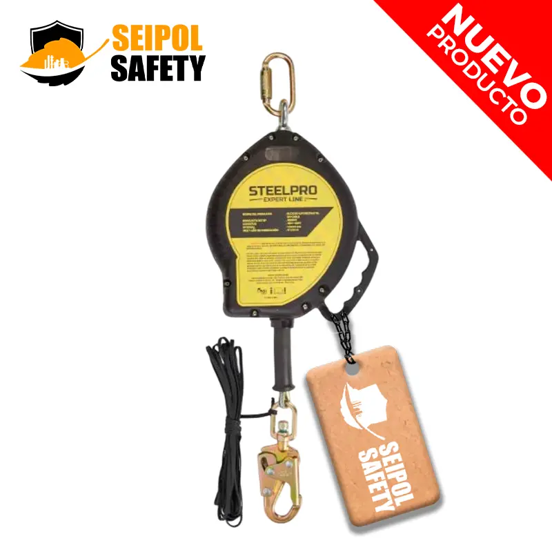 BLOQUE RETRACTIL STEELPRO 50FT (15 METROS) CABLE