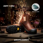 BOTIN SOLDADOR RINO CHOCOLATE PUNTA DE ACERO REFORZADO / FAJ - Imagen 2