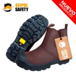 BOTIN SOLDADOR RINO CHOCOLATE PUNTA DE ACERO REFORZADO / FAJ